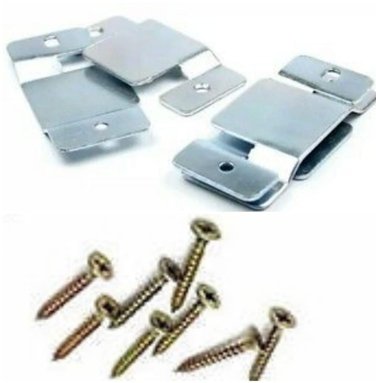 4 conectores de metal para sofás cama esquineros/camas diván, soportes de clips de conexión entrelazados (tornillos gratuitos)