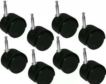 8 x Doppel rollen Rollen Castor mit Einsätzen - Für Divan Beds Sofa Settee Stuhl