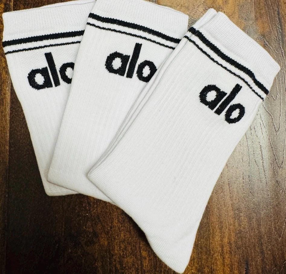 ALO ファッション スポーツ ヨガ ソックス - 3足組 ユニセックス