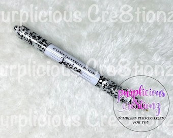 Glitter Gel Pen | Composition Book Style, Teacher Gift