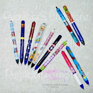 Cartoon Character inspired Various InkJoy Glitter Pen || Refillable Gel Pen || Personalized Custom Gifts
