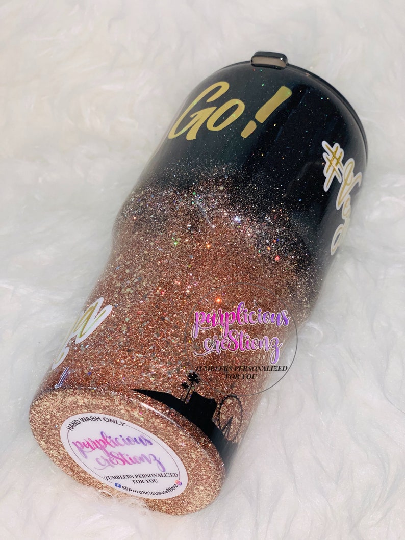 Vegas Golden Knights Inspired Glitter Stainless Steel Custom - Etsy