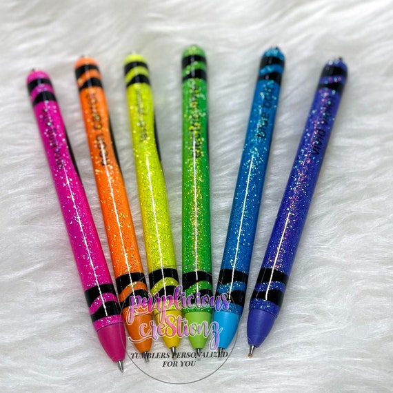 Glitter Crayon Pen, Personalized Pen