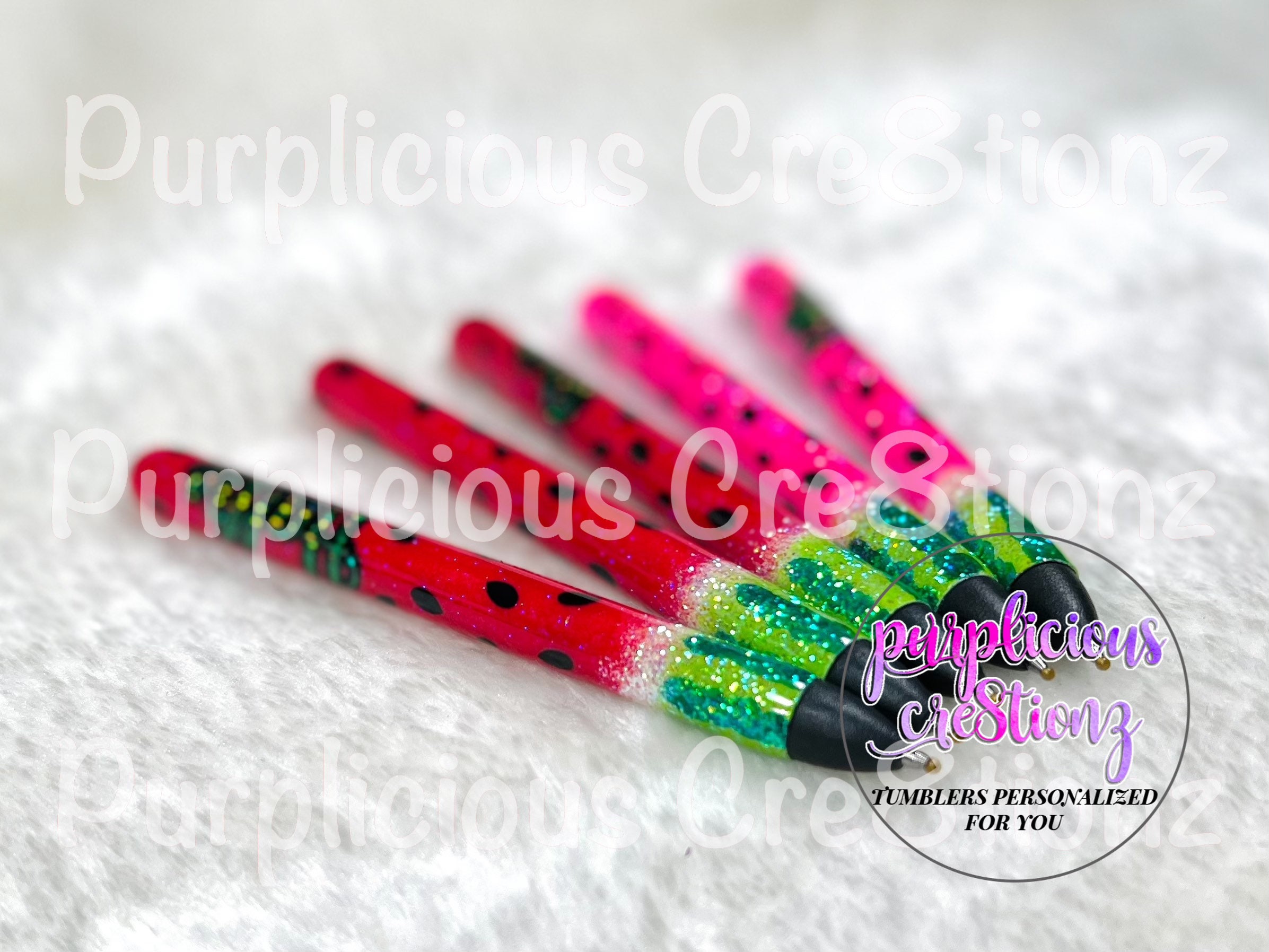 Watermelon Glitter Pen Inkjoy Glitter Pen Refillable Gel - Etsy