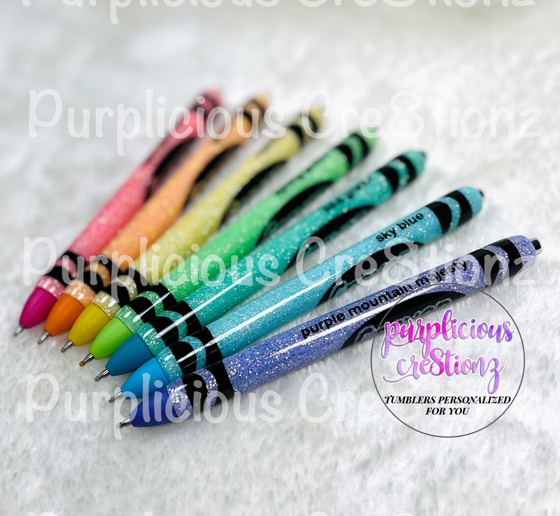 Pastel CRAYON Glitter Pen Inkjoy Glitter Pen Refillable Etsy