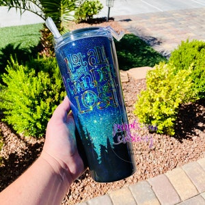 Northern Lights glitter tumbler - Glitter - Custom Stainless Steel Tumbler Hogg - Drinkware Cup Beverage