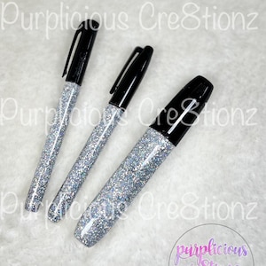 Sharpie Marker Bling Silver Holographic Glitter || Personalized Custom Gifts