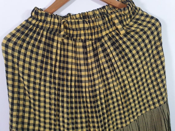 amazing, vintage, women's maxi skirt, checked, ye… - image 5