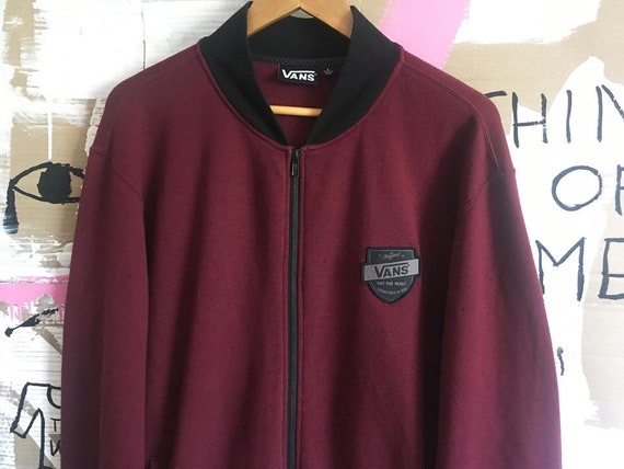 burgundy vans sweater