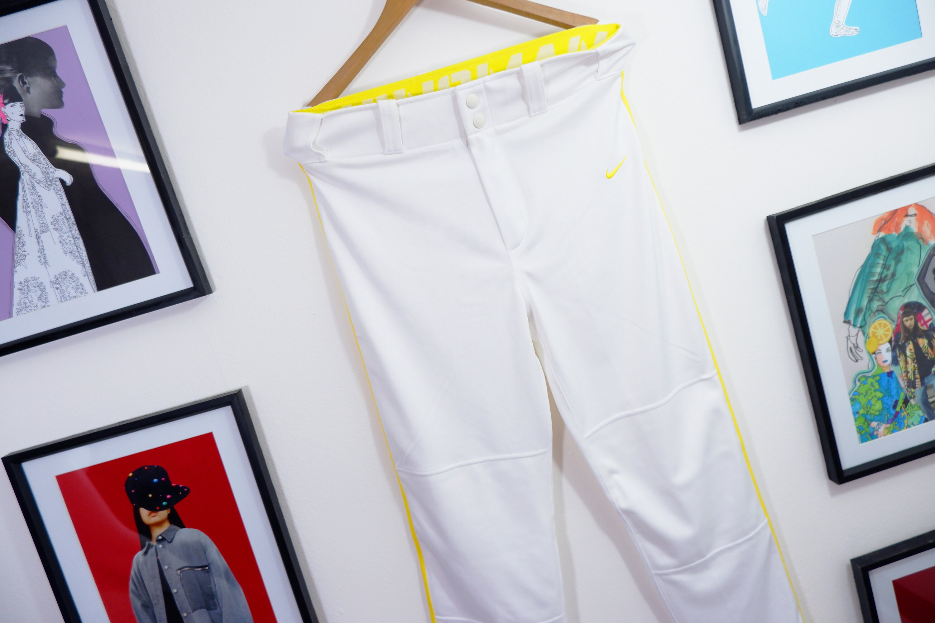 yellow nike tracksuit bottoms