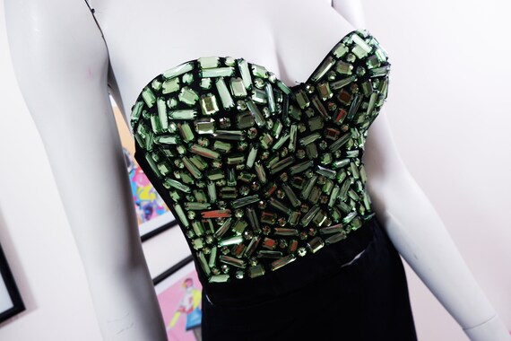 women's corset, crystal bodice, glitter bra, crop… - image 3