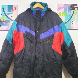 80s Nevica Ski Jacket: Vintage Black Longline Puffer (XL/XXL)