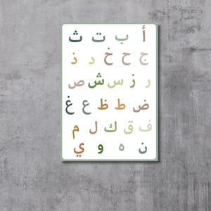Arabic Alphabet Educational Poster for Children | Digital Download | Learn Arabic