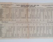 1937 Lehigh Valley Transit Company Railroad Schedule Allentown-Norristown-Philadelphia