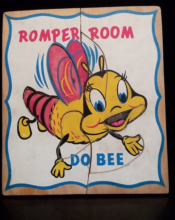 Romper Room Do Bee Wooden Puzzle Toy 1960