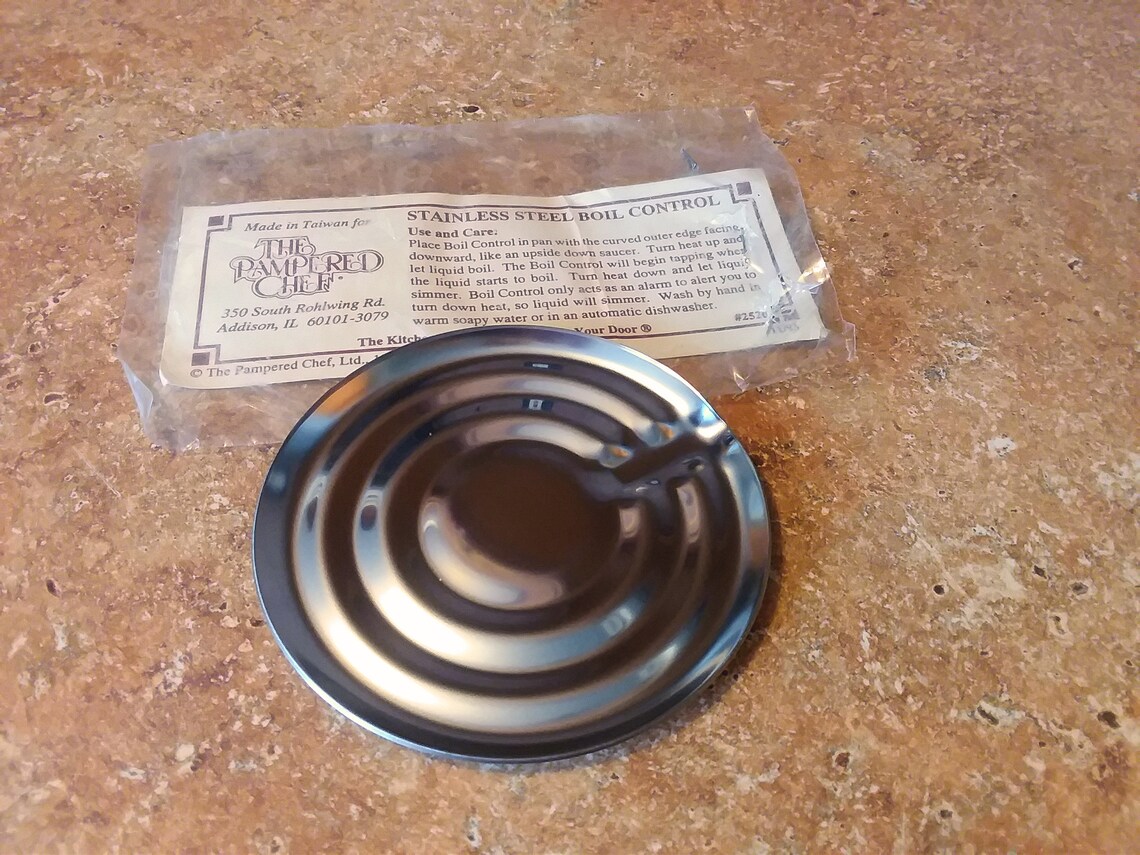 Pampered Chef Boil Control 2520 Stainless Steel Disc Vintage Etsy
