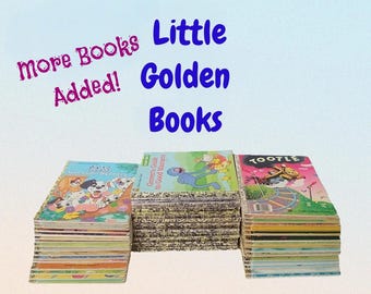 Vintage Little Golden Books Pick & Choose Disney, Sesame St., Puppies, Bunnies, Learning, Bible, Cartoons, Bedtime Stories, Children's Books