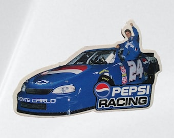 Vintage Jeff Gordon #24 Pepsi Monte Carlo Refrigerator Magnet, 1990's Nascar