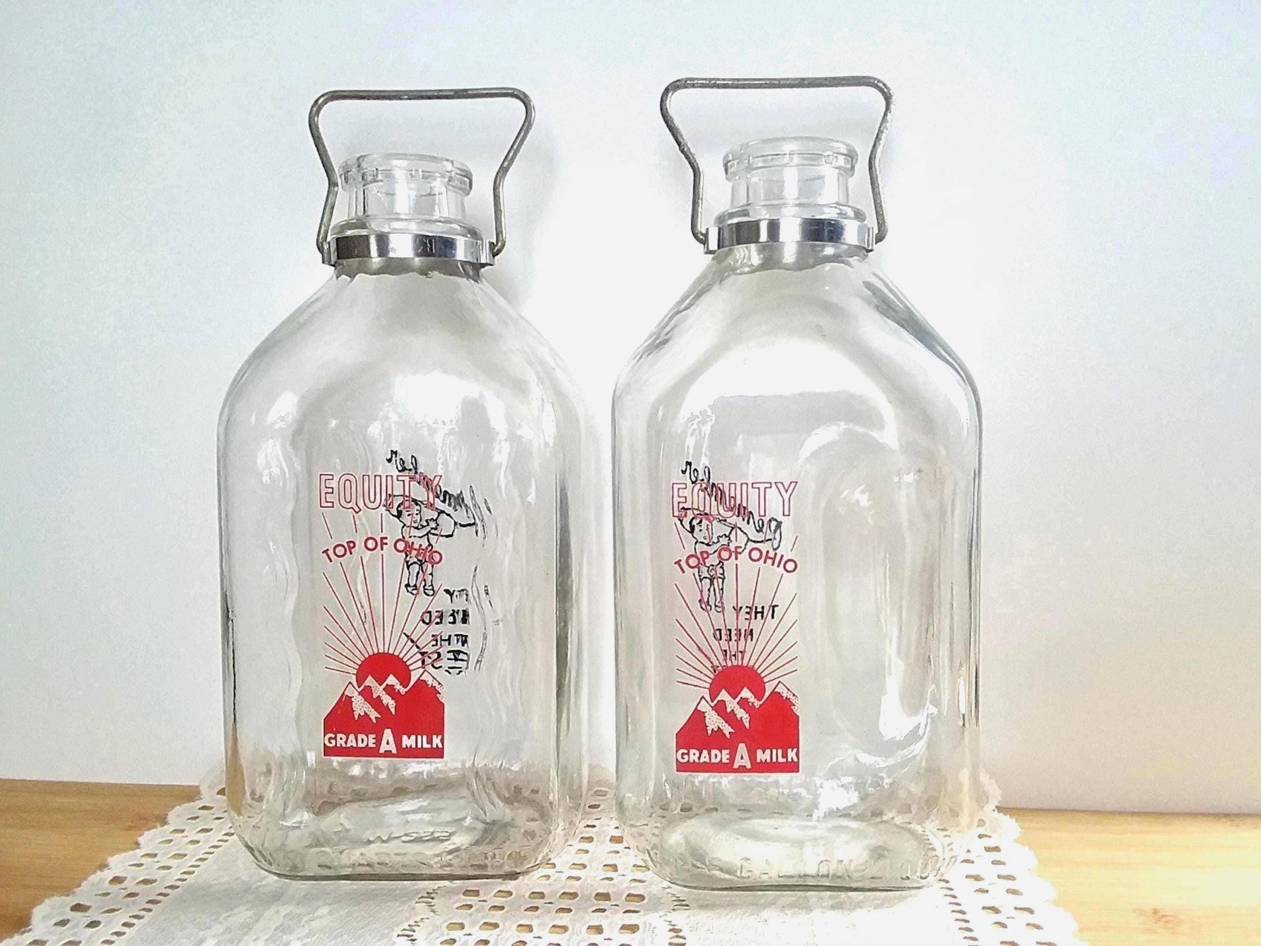 Dairy Farm Milk Glass Bottle - Etsy