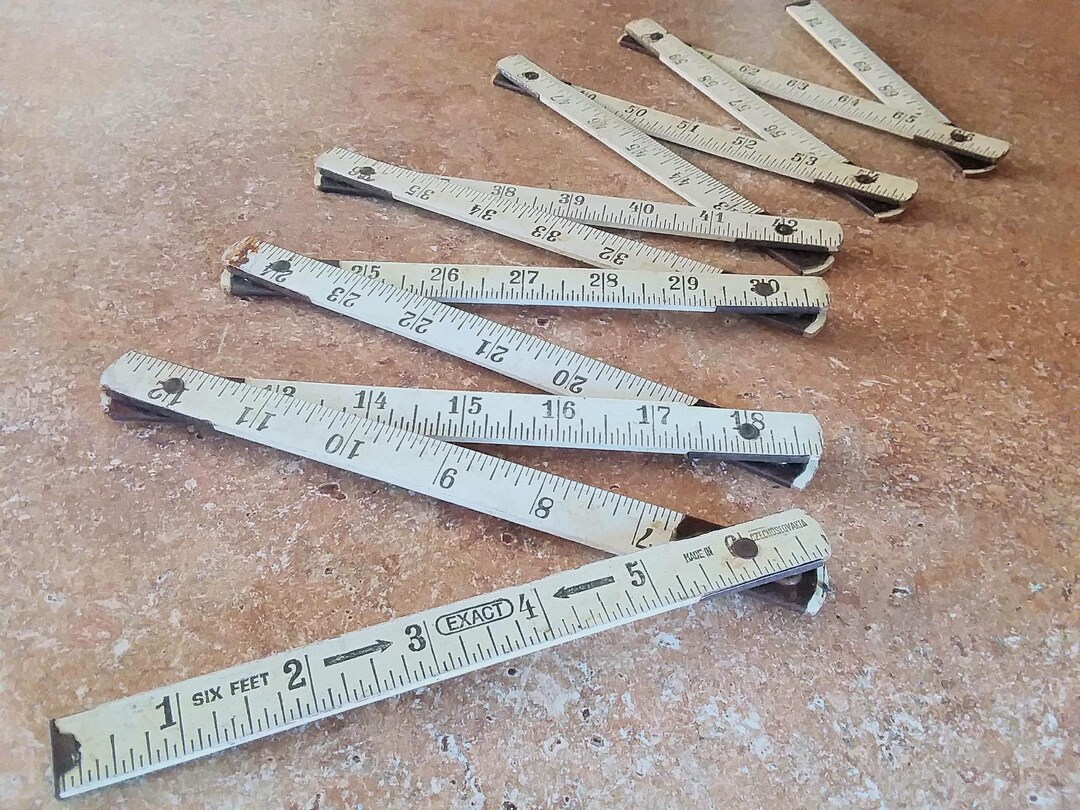 Vintage EXACT Wood Folding Ruler 72 Inches Made in Czechoslovakia ...