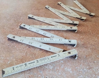 Vintage EXACT Wood Folding Ruler 72 Inches Made in Czechoslovakia, Vintage Carpenter Tools