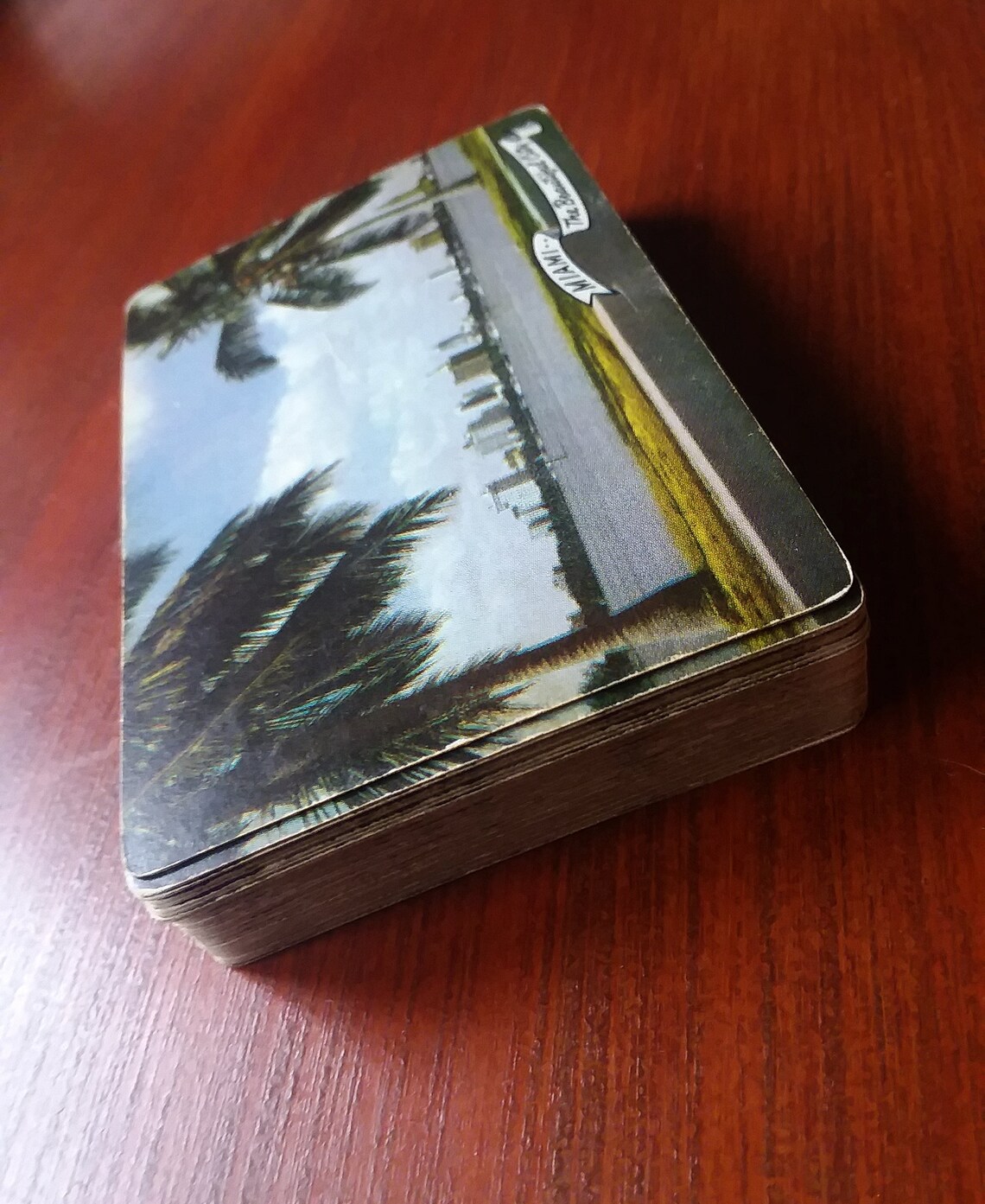 Vintage Miami Souvenir Playing Cards 1950s Standard Deck Brown Etsy