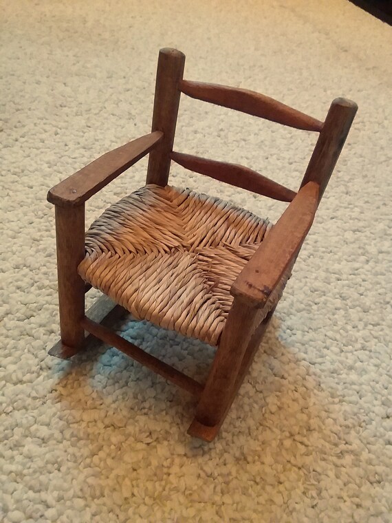wooden doll rocking chair