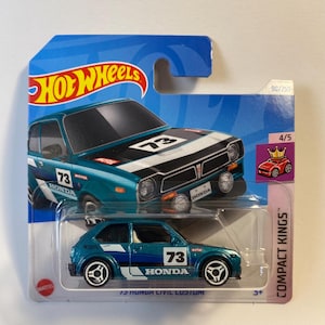 Hot Wheels ’73 Honda Civic | 1:64 JDM Diecast Collectible | Rare Classic Hatchback for Enthusiasts and Collectors