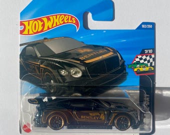 Hot Wheels 2018 Bentley Continental GT3 – 1:64 Diecast Race Car | Modern Bentley Collectible Toy for Display or Gift