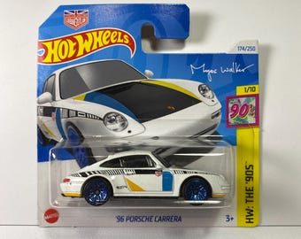 Hot Wheels '96 Porsche Carrera – 1:64 Diecast Model Car | Classic Porsche Collectible Toy for Display or Gift
