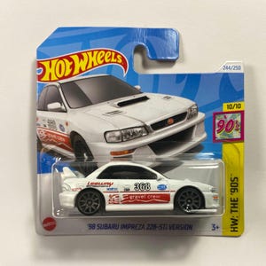 Subaru Impreza 22B-STi de Hot Wheels, versión 98, coleccionable en escala 1:64 JDM, icono de rally poco común para entusiastas y coleccionistas