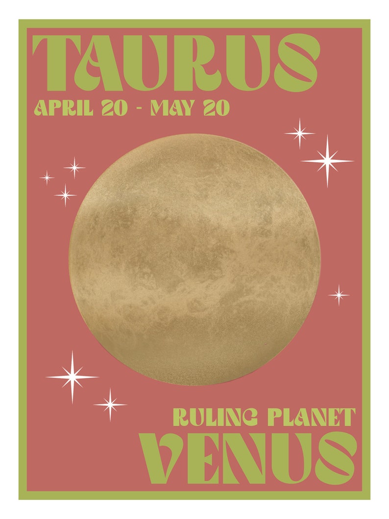 Taurus Zodiac Print