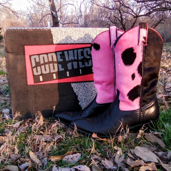 Vintage Pony hair Cowboy boots
