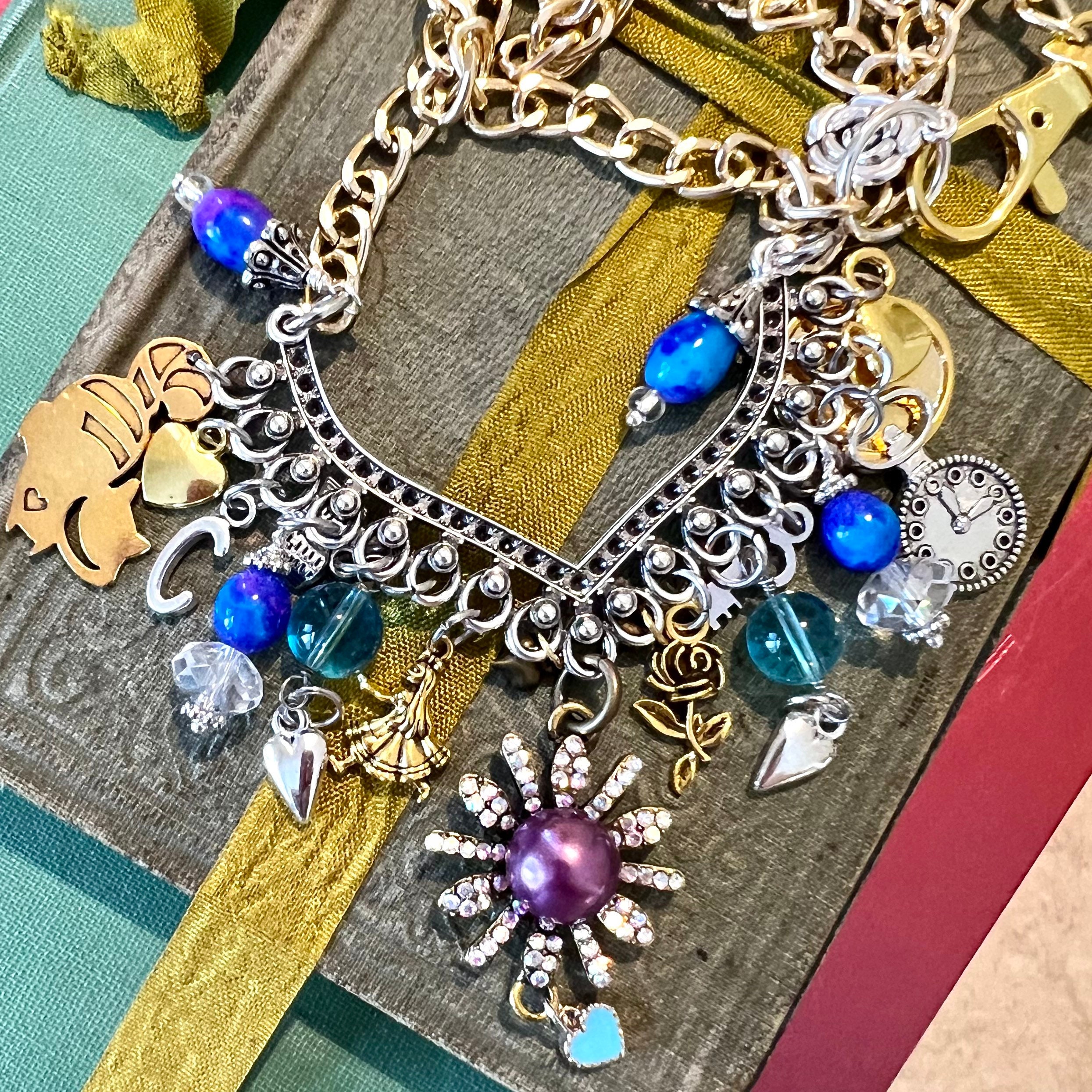 Cheshire Cat Necklace. Cheshire Cat Charm Necklace. Cheshire Cat Alice