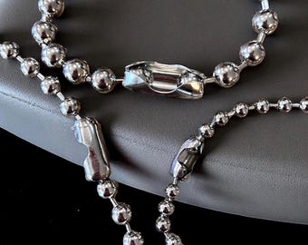 Chunky Ball Chain Choker: Modern Goth Stainless Steel Necklace
