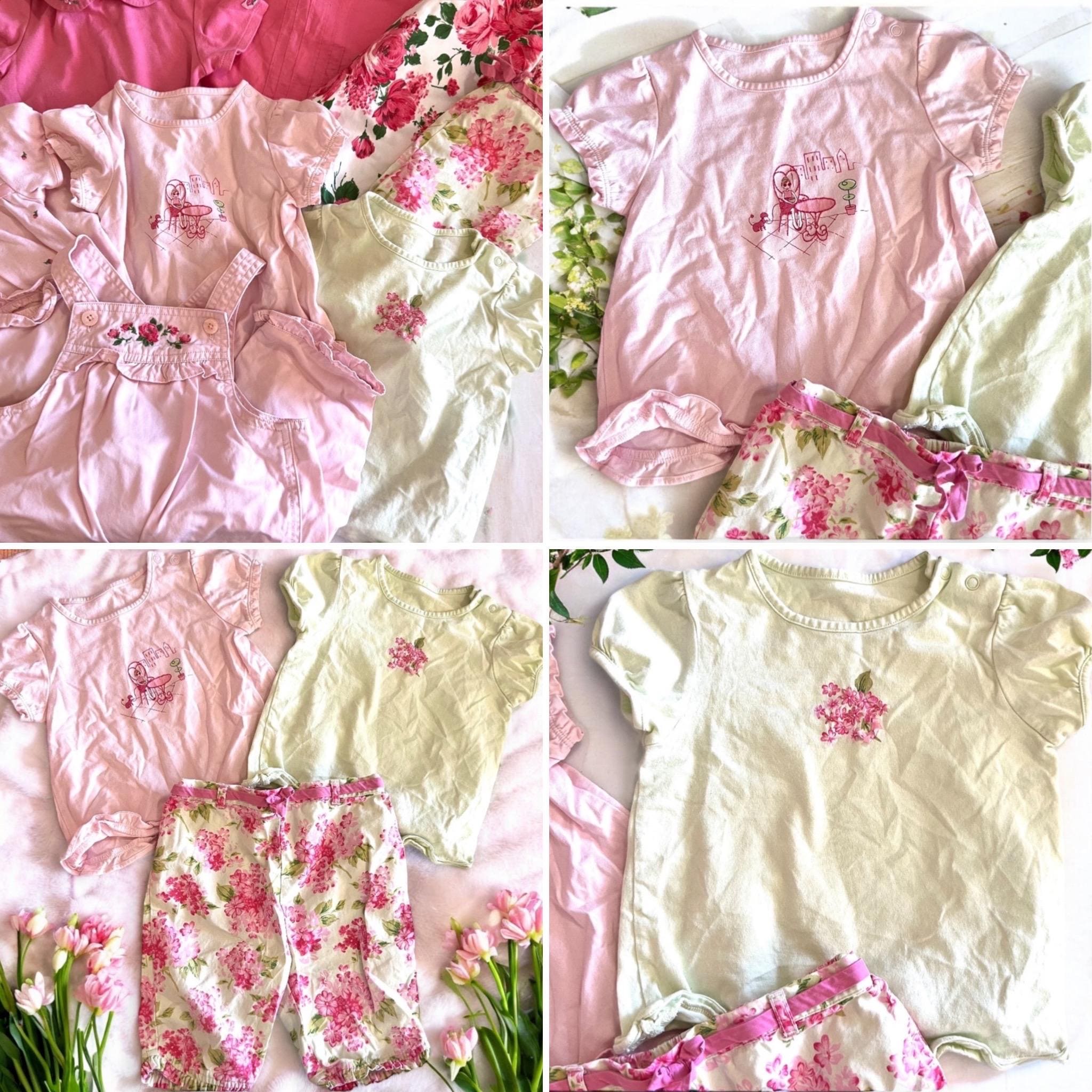 Janie and Jack Dress Girls Size 10 Pink Floral Ruffle Collar