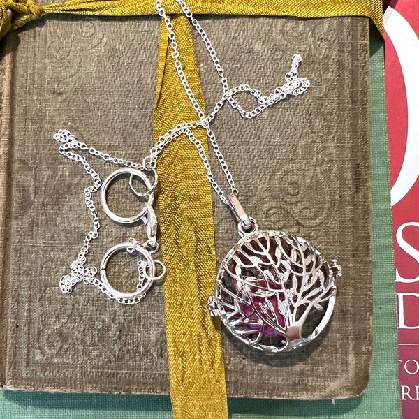 Tree of life locket. Tree of life necklace. Tree of life locket necklace for your favorite scent.