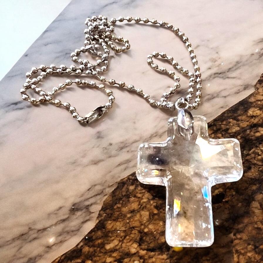 Clear Cross Chains - Etsy