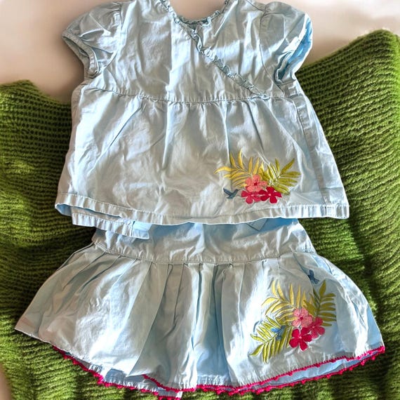 Vintage Janie and Jack Embroidered Hummingbird Outfit, Size 2 - Etsy Israel