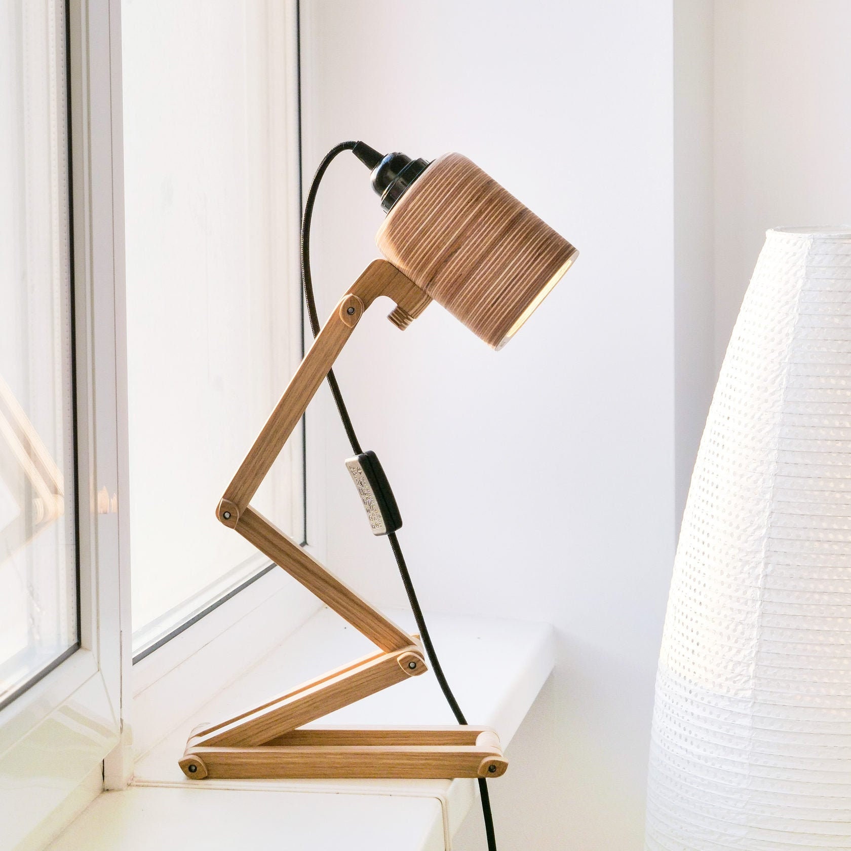 Pixaro Table Lamp Wood desk lamp Etsy