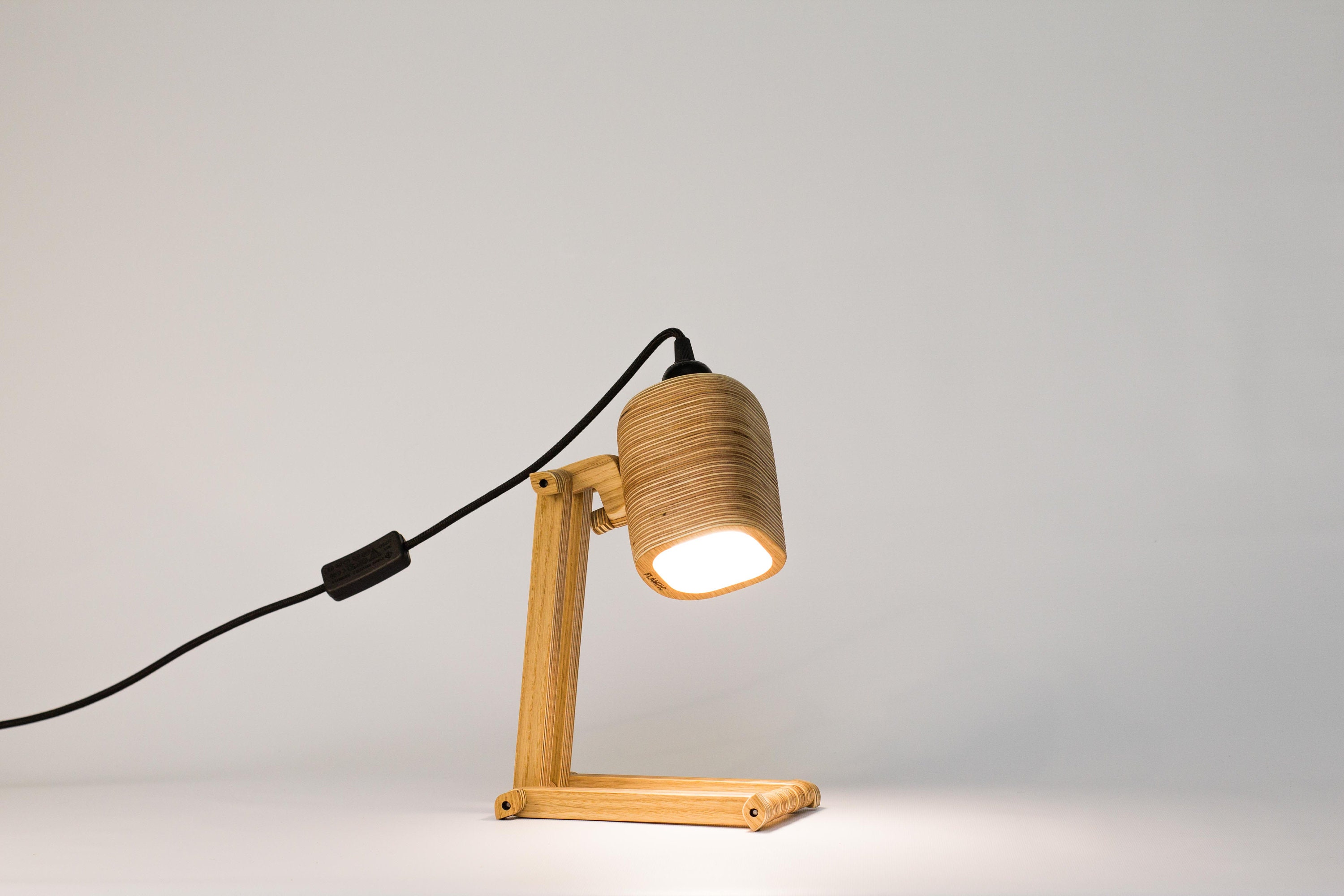 Holz Tischlampe im kreativen Design LED-Lampe. Einzigartige | Etsy