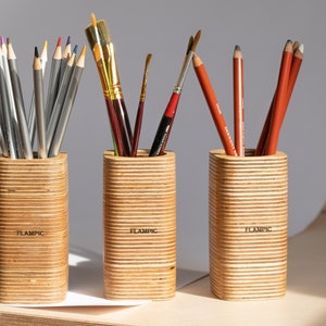 Pencil cup | Wood pen holder | Keep your stuff organized