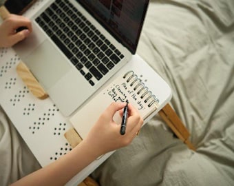 Wooden Laptop Lap Desk – Ergonomic Bed Desk, Home Office