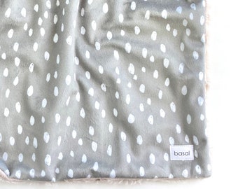Baby Boy Security Blanket, Green Minky Lovey, Sage Dot Minky Baby Blanket- Baby Cuddle Blanket- Small Minky Lovey, Baby Boy Gift