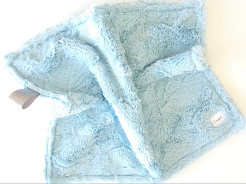 Minky Blanket Blue Double Minky Blanket Blue Lovey Etsy