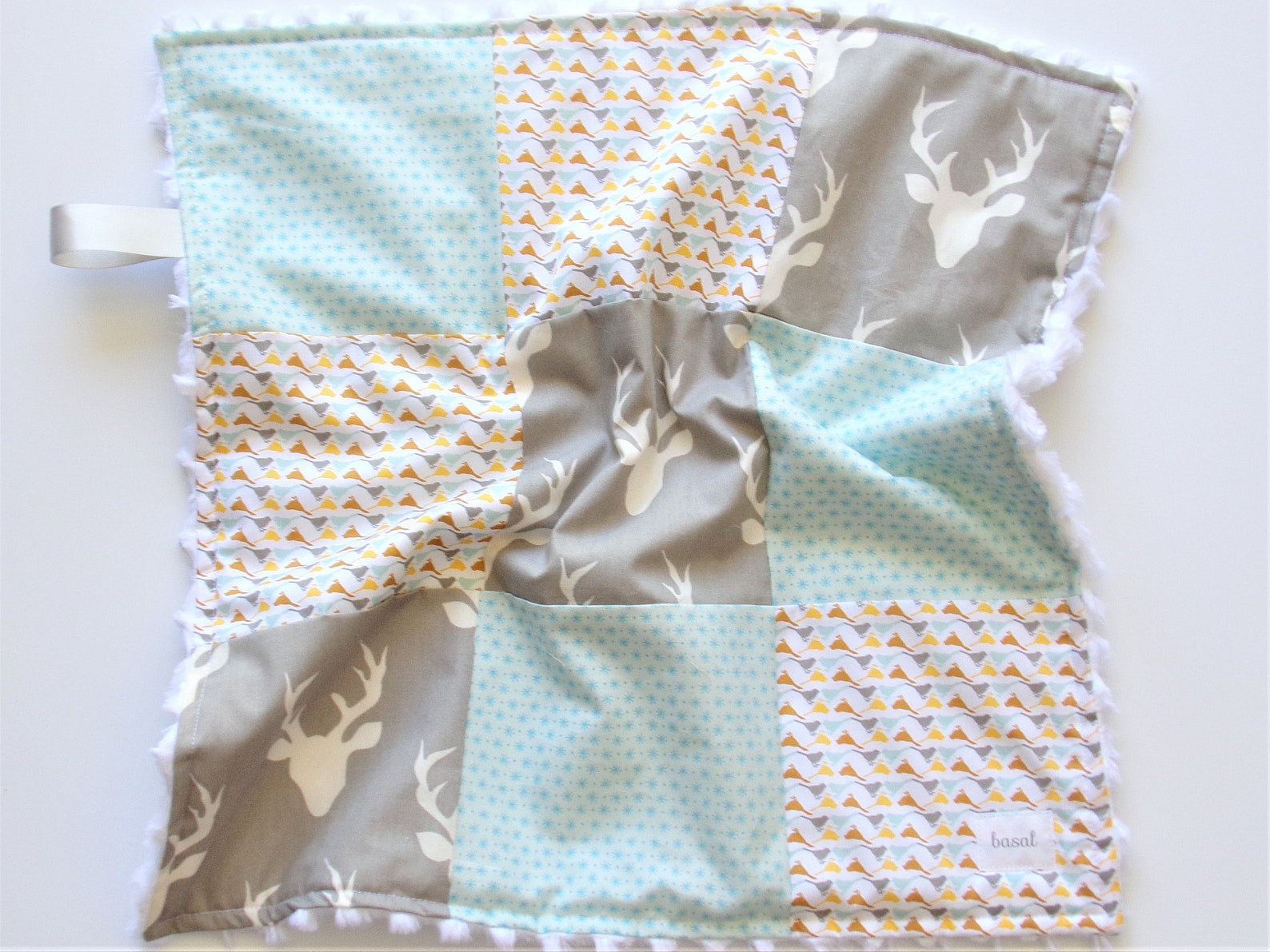 Deer Security Blanket Baby Lovey Baby Boy Minky Blanket Etsy