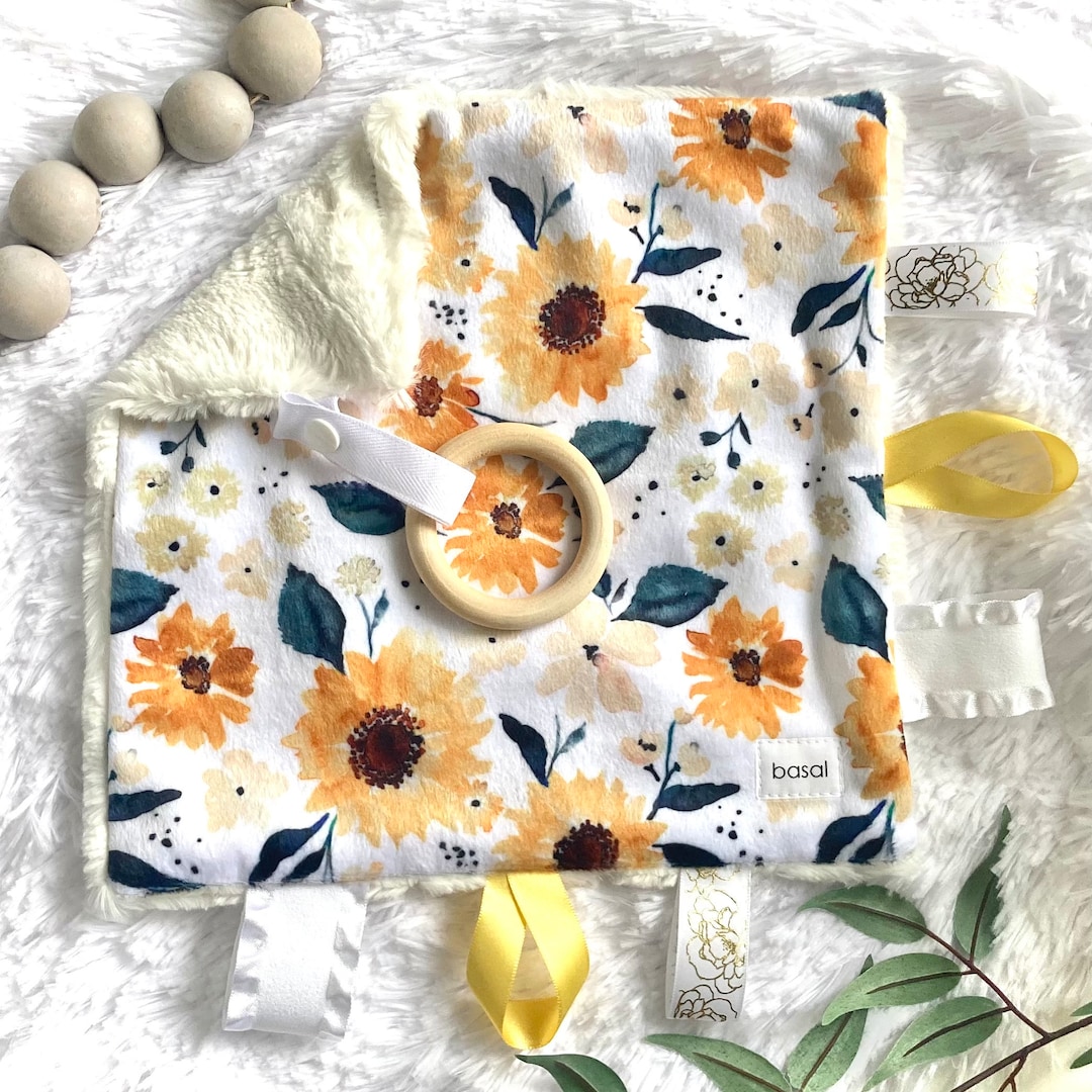 Pacifier Holder Sunflower Paci Lovey Baby Girl Teething Etsy