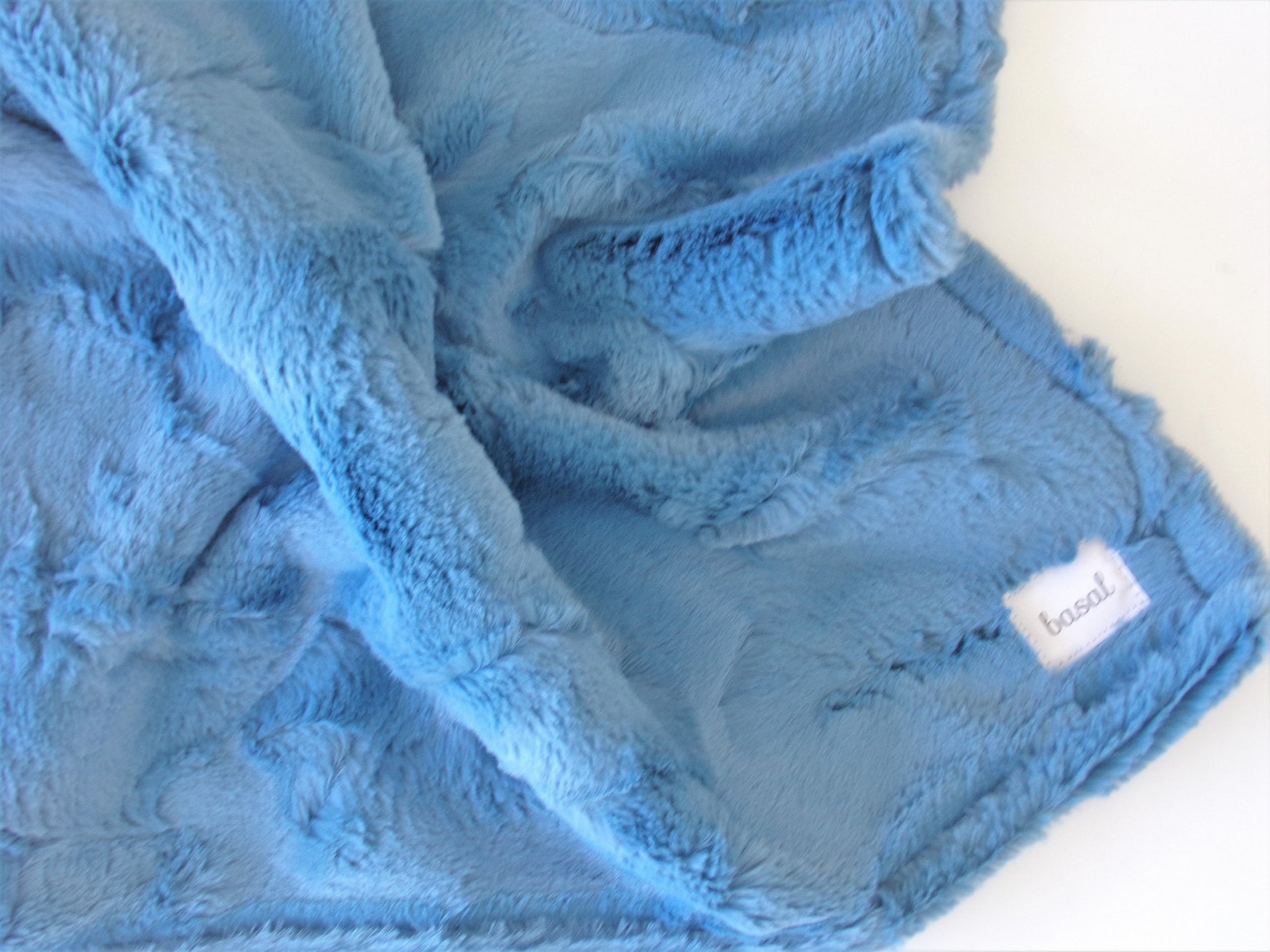 Minky Blanket, Blue Double Minky Blanket, Blue, Lovey, Handmade Baby