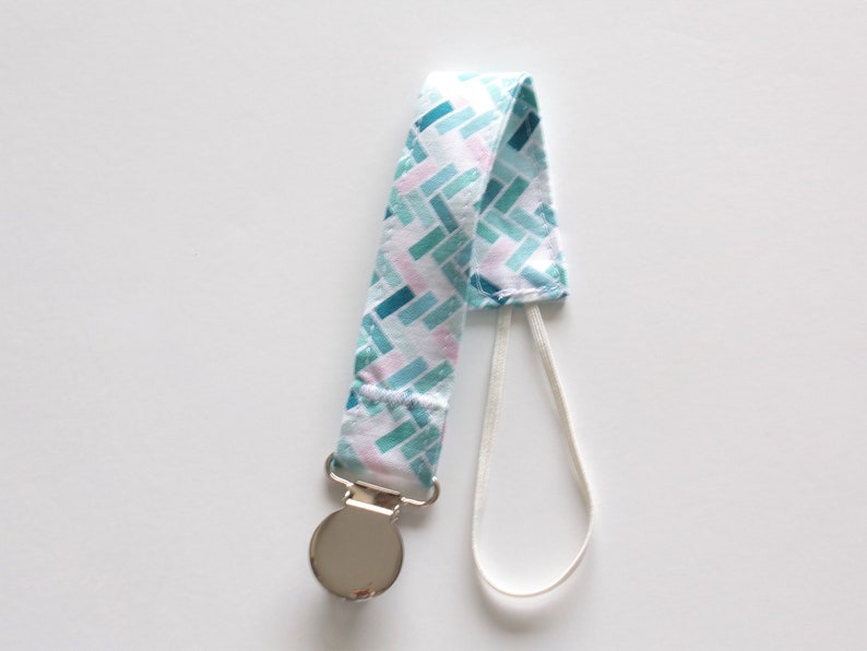 Metallic Baby Girl Grey Pink Dummy Clip Paci Clip Fabric Pacifier Clip You Choose Newborn Turquoise Handmade Soother Clip