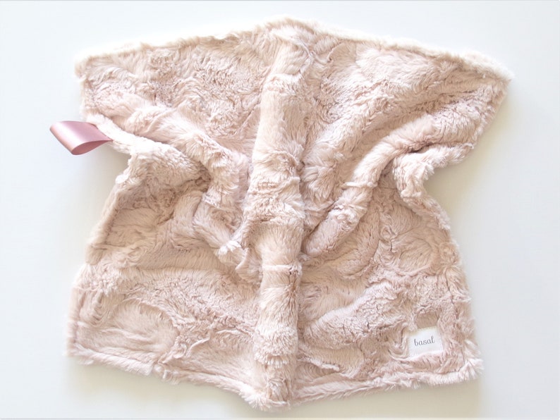Blush Lovey Baby Girl Lovey Blanket Minky Lovey Blanket Etsy